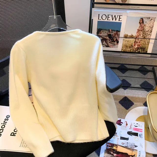 Man's Wear Fake Two piece Knitted Sweaters White - Shop at LoveMi