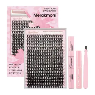 Eyelash Extensionkit Four-piece Set Box Single Cluster Natural Eyelash - 18 Rows 30D Pink Box Set