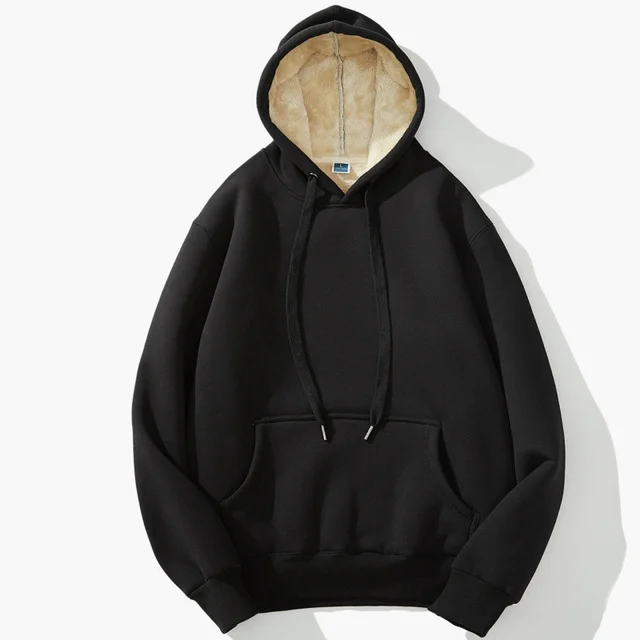 Men's Winter Fleece lined Thick Warm Sweater Black - Shop at LoveMi