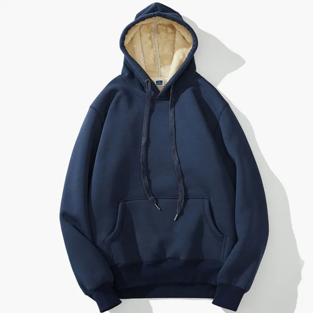 Men's Winter Fleece lined Thick Warm Sweater Royal Blue - Shop at LoveMi