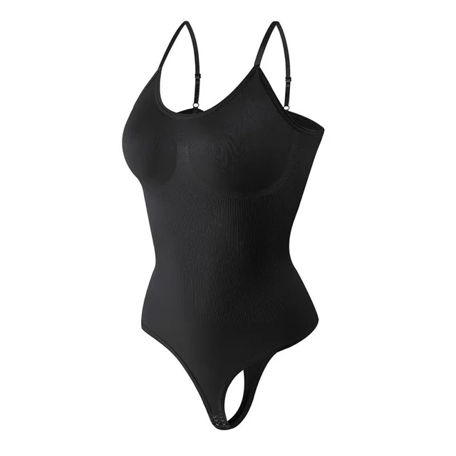 Body shaping Corsets T back Plus Size Hip lift And Belly Shaping Corset Sling Body Backless Seamless Black - Shop at LoveMi