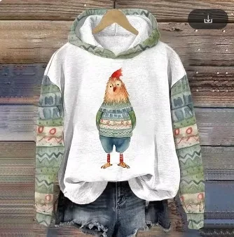 Women's Sweater 3D Digital Printing Animal Cat Oil Painting Pullover Hoodie 11Style L - Shop at LoveMi