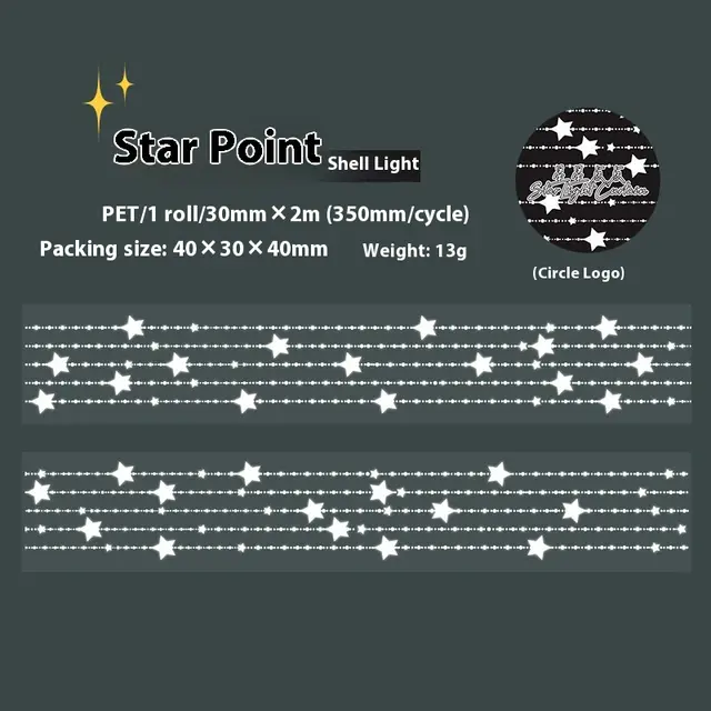 Beautiful Day Shell XINGX Light Curtain Series Hand Account Diy Decoration Material Stickers Tape Xingx Dots - Shop at LoveMi