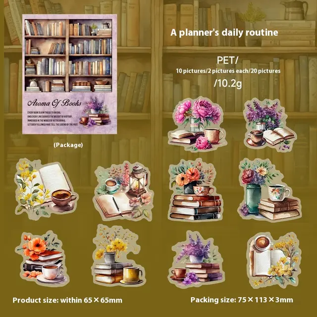 Beautiful Day Retro PET Stickers Notebook Collage DIY Decorative Materials Planner Daily - Shop at LoveMi