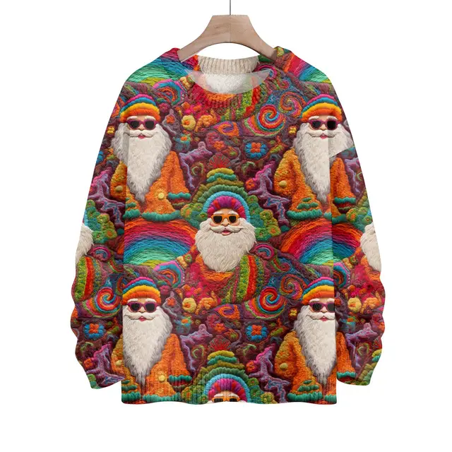Thick Needle Sweater 3D Digital Printing Women's Christmas Top 33Z Other 1 - Shop at LoveMi