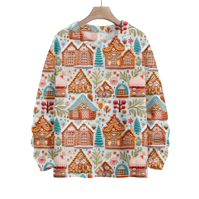 Thick Needle Sweater 3D Digital Printing Women's Christmas Top Sdkcz743 - Shop at LoveMi