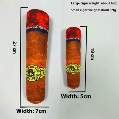 Simulation Cigar Plush Sounding Pet Toy Brown Cigarillo - Shop at LoveMi
