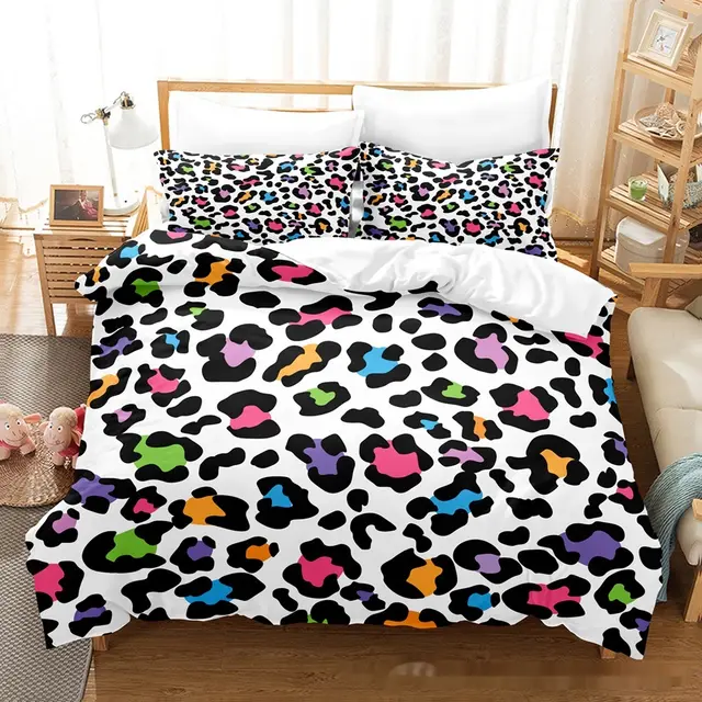 Printed Home Textile Animal Fur Grain Duvet Cover Pillowcase Three piece Set Style11 - Shop at LoveMi