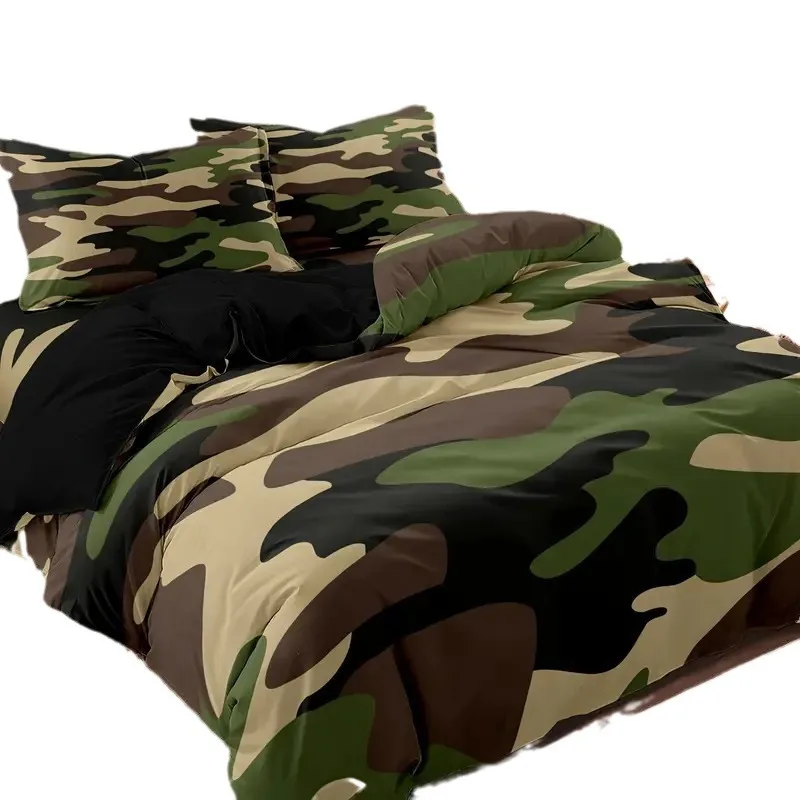 Printed Home Textile Animal Fur Grain Duvet Cover Pillowcase Three-piece Set - Style13 - View 1