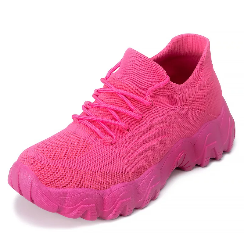 Women's Lace up Flying Woven Shoes Fashion Trend Red - Shop at LoveMi