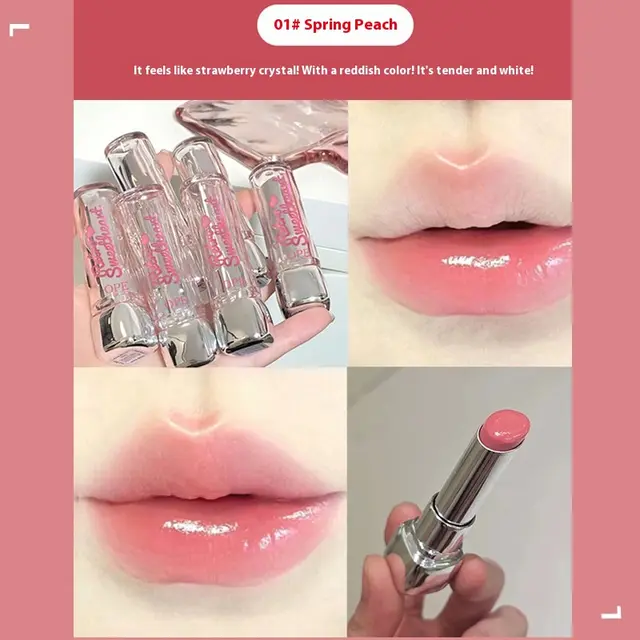 Sugar Light Water Lipstick Moisturizing Pseudo Plain No Stain On Cup 01 Zhichun Peach - Shop at LoveMi