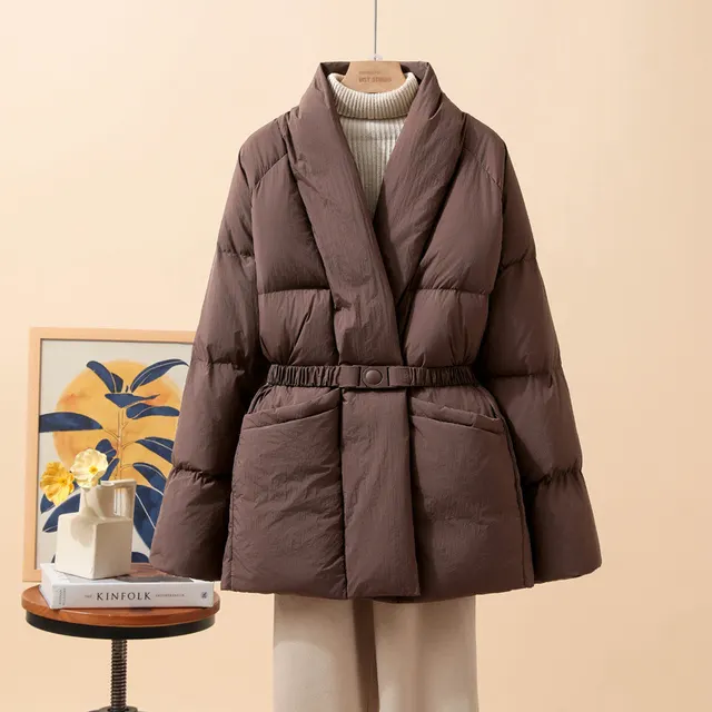 Belt Waist tight Loose Cool Coat Brown - Shop at LoveMi