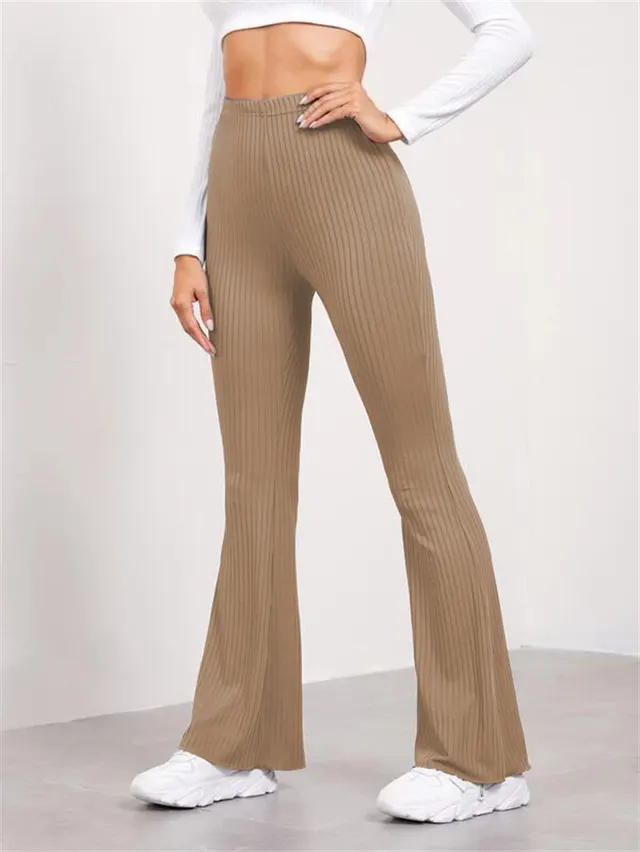 Horn High Waist Yoga Pants Sports Trousers Camel - Shop at LoveMi