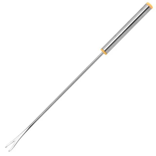 Stainless Steel Barbecue Chocolate Cheese Hot Pot Fruit Dessert Fork Orange Cover 24Cm - Shop at LoveMi