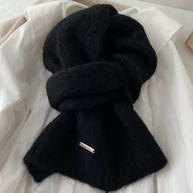 Wool Blended Korean Style Fashionable Student High grade Knitted Black - Shop at LoveMi