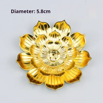 Alloy Lotus Porous Incense Burner Golden Lotus Two Layers - Shop at LoveMi