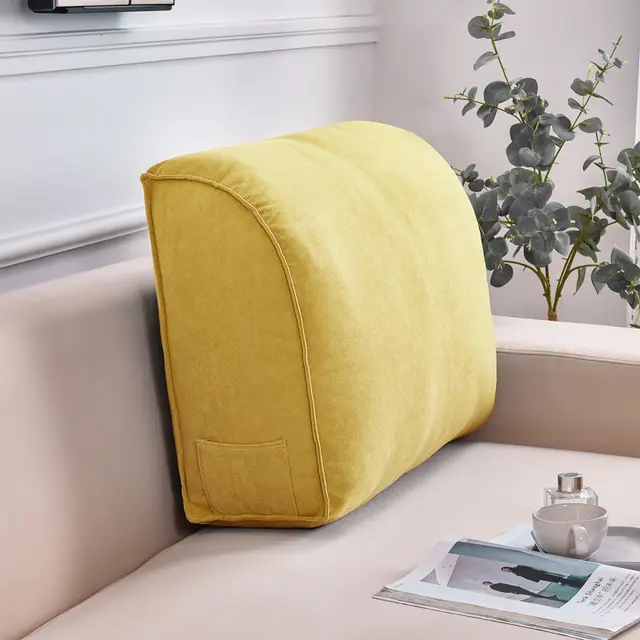 Large Pillow Bay Window Bedside Backrest Luxury Yellow - Shop at LoveMi