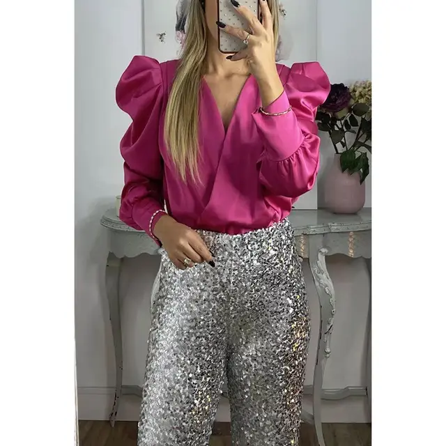 Casual Multi color Party Women's Tops Rose Red - Shop at LoveMi