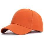 Candy Color Outdoor Casual Solid Color Peaked Baseball Cap - Orange
