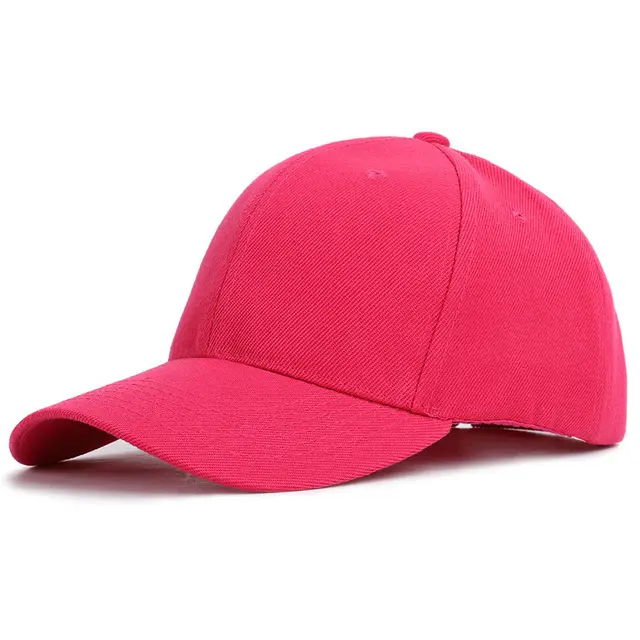 Candy Color Outdoor Casual Solid Color Peaked Baseball Cap Rose Red - Shop at LoveMi