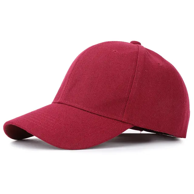 Candy Color Outdoor Casual Solid Color Peaked Baseball Cap Wine Red - Shop at LoveMi