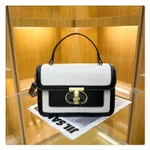 Popular Small Square Style New Stylish Good Texture Women's Shoulder Messenger Bag - Black