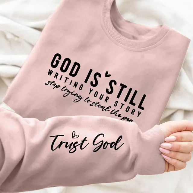 Vibrant Letter Print Crew Neck Sweatshirt Soft Pinkcolor - Shop at LoveMi