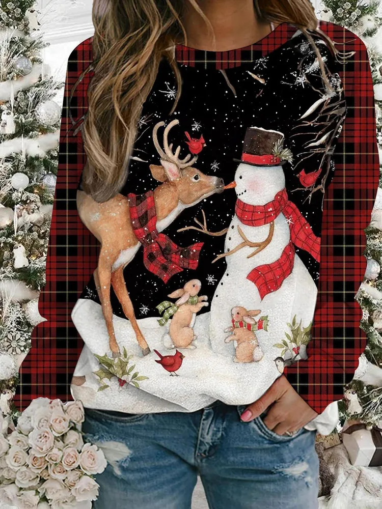 Women's Christmas Crew Neck Casual Sweater Element 1 Xxl - Shop at LoveMi