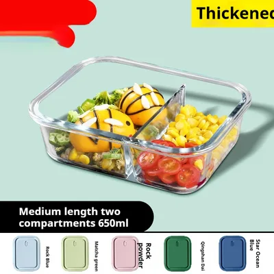 Student Microwave Oven Heating Japanese Square Seal Fresh keeping Food Box Medium Length 650Ml - Shop at LoveMi