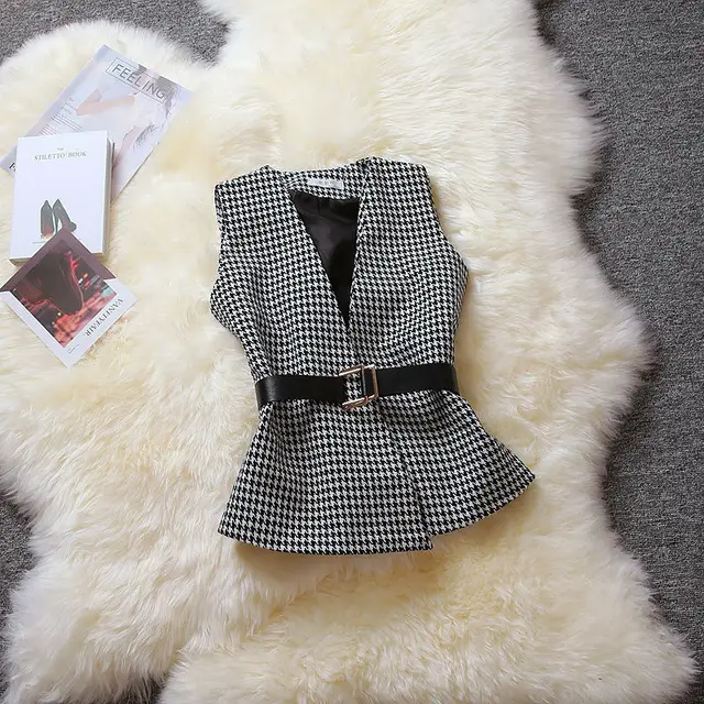 Plus Size Women's Wide leg Pants Knitted Three piece Suit Vest - Shop at LoveMi