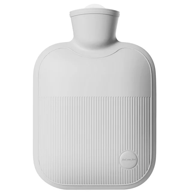 Hot Water Injection Bag Warm Belly Hand Warmer Belly Dressing Cute Female Student Plush Coral Gray - Shop at LoveMi