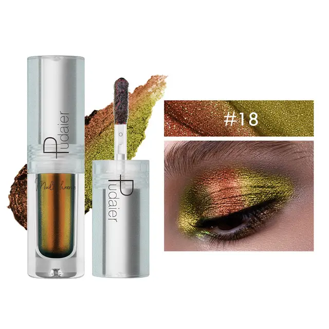Pearlescent Monochromatic Metal Liquid Eye Shadow 18 Colors - Shop at LoveMi