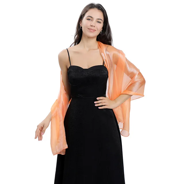 Evening Gown Ball Dinner Shawl Light And Elegant Light Orange - Shop at LoveMi