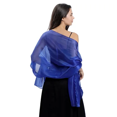 Evening Gown Ball Dinner Shawl Light And Elegant Sapphire Blue - Shop at LoveMi