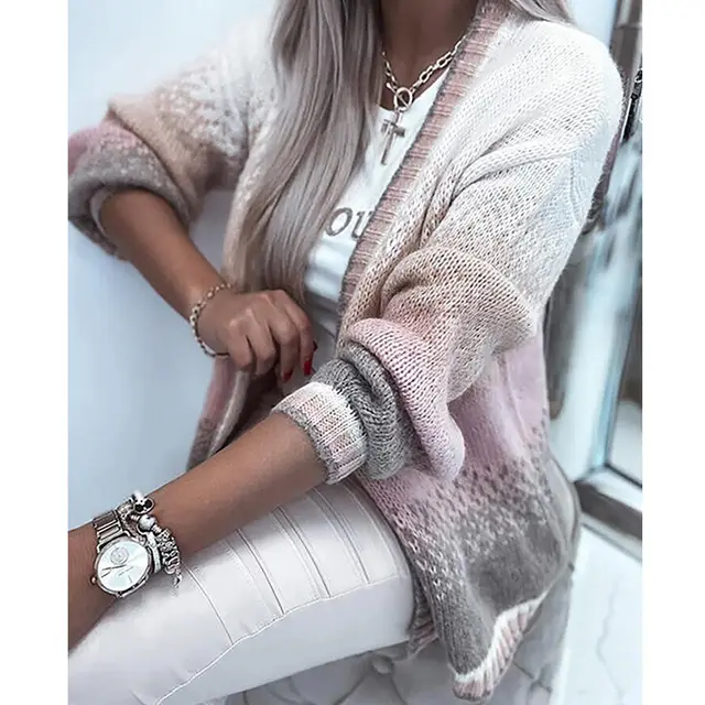 Autumn And Winter Thermal Knitting Coat Multi - Shop at LoveMi