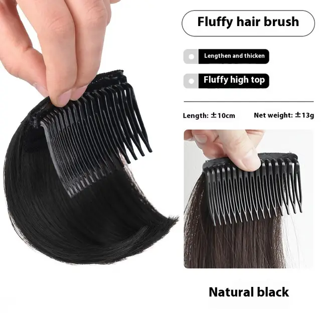 High Skull Fluffy Head Wig Set 10Cm Natural Black - Shop at LoveMi