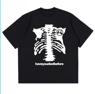 Women's Casual Printed Loose Short Sleeve - Black