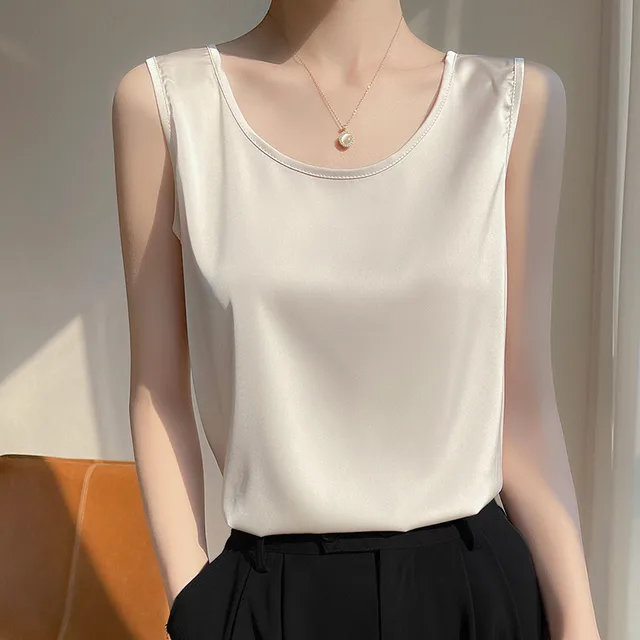 Loose Sleeveless Base Top Summer Champagne - Shop at LoveMi