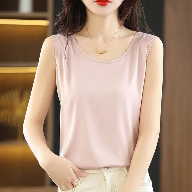 Loose Sleeveless Base Top Summer Pink - Shop at LoveMi