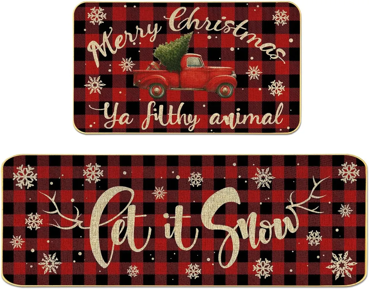 Kitchen Pad Combination Of Three Long Mats - 6 Christmas