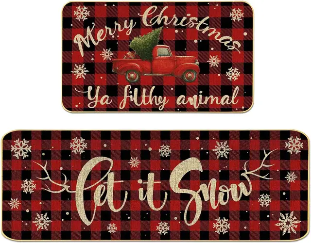 Kitchen Pad Combination Of Three Long Mats 6 Christmas - Shop at LoveMi