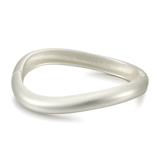 Asymmetric Simple High grade Irregular Zinc Alloy Bracelet Matte Silver - Shop at LoveMi