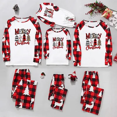 European And American Parent child Home Suit Set For Christmas Jjf32203 Mom Xl - Shop at LoveMi