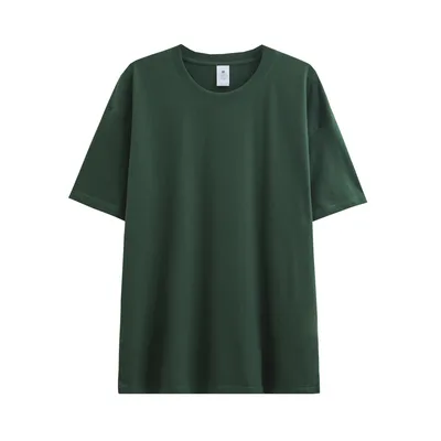 Solid Color Drop shoulder T shirt Women's Blank Shirt Green - Shop at LoveMi