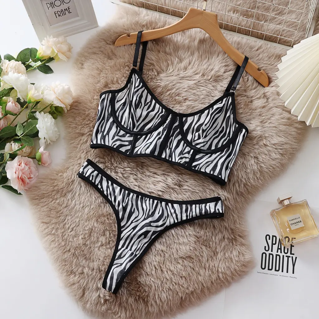 Women's Underwear 2-Piece Set See-through Dress - Silver