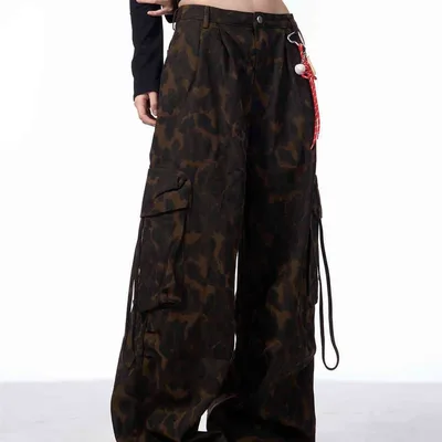 Women's Colorful Leopard Print Casual Pants Black - Shop at LoveMi
