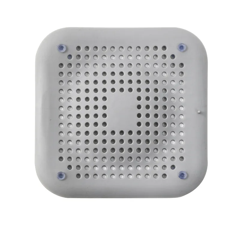 Sink Silicone Floor Drain Cover Bathroom Drain Hair Filter - Upgraded Square Gray - View 1