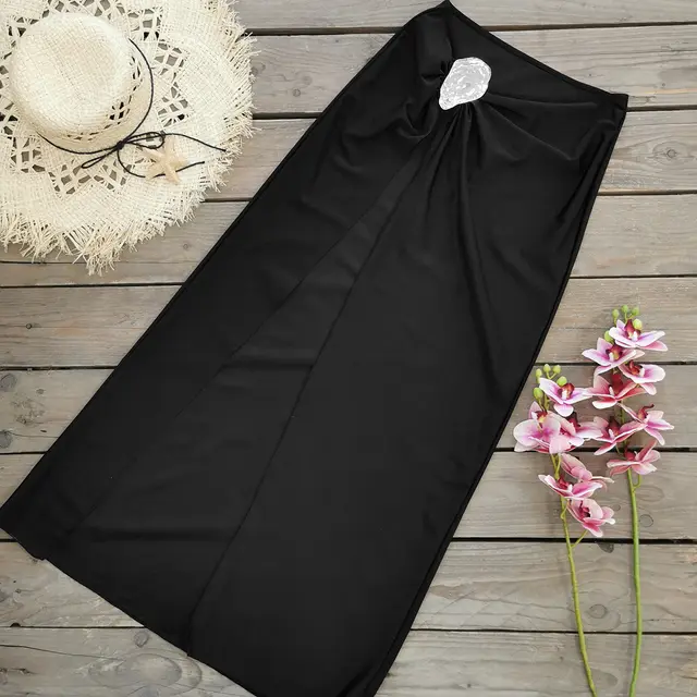 New Sexy Low Waist Bikini Split Swimsuit Black Overskirt - Shop at LoveMi