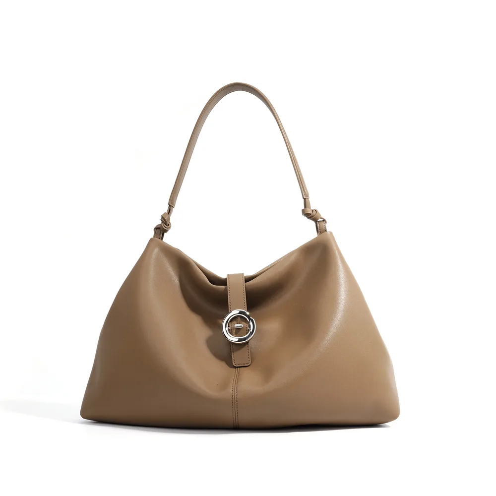 Large Capacity Commuter Tote All match Shoulder Messenger Bag Caramel Mocha - Shop at LoveMi