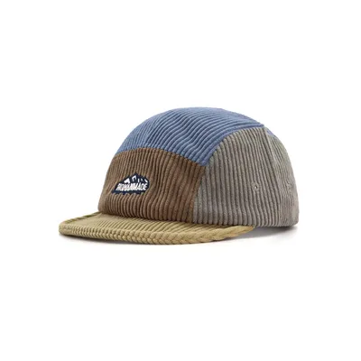 Corduroy Color Matching Five piece Cap Short Brim Baseball Cap Khaki Brim - Shop at LoveMi